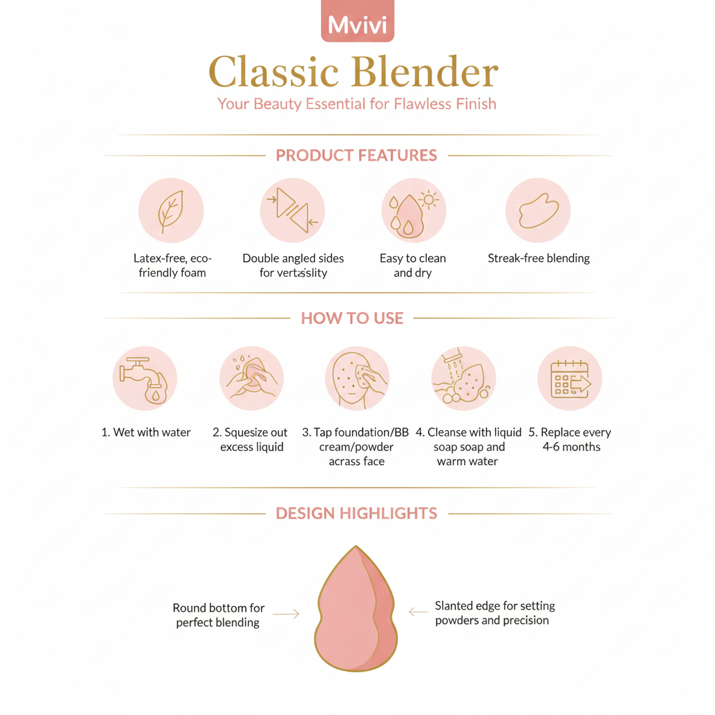 Classic Blender Infographic with Mvivi Logo