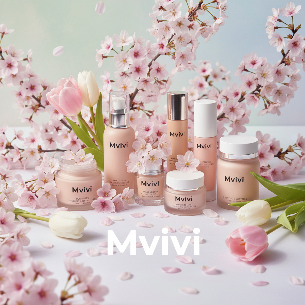 Cherry blossoms and tulips